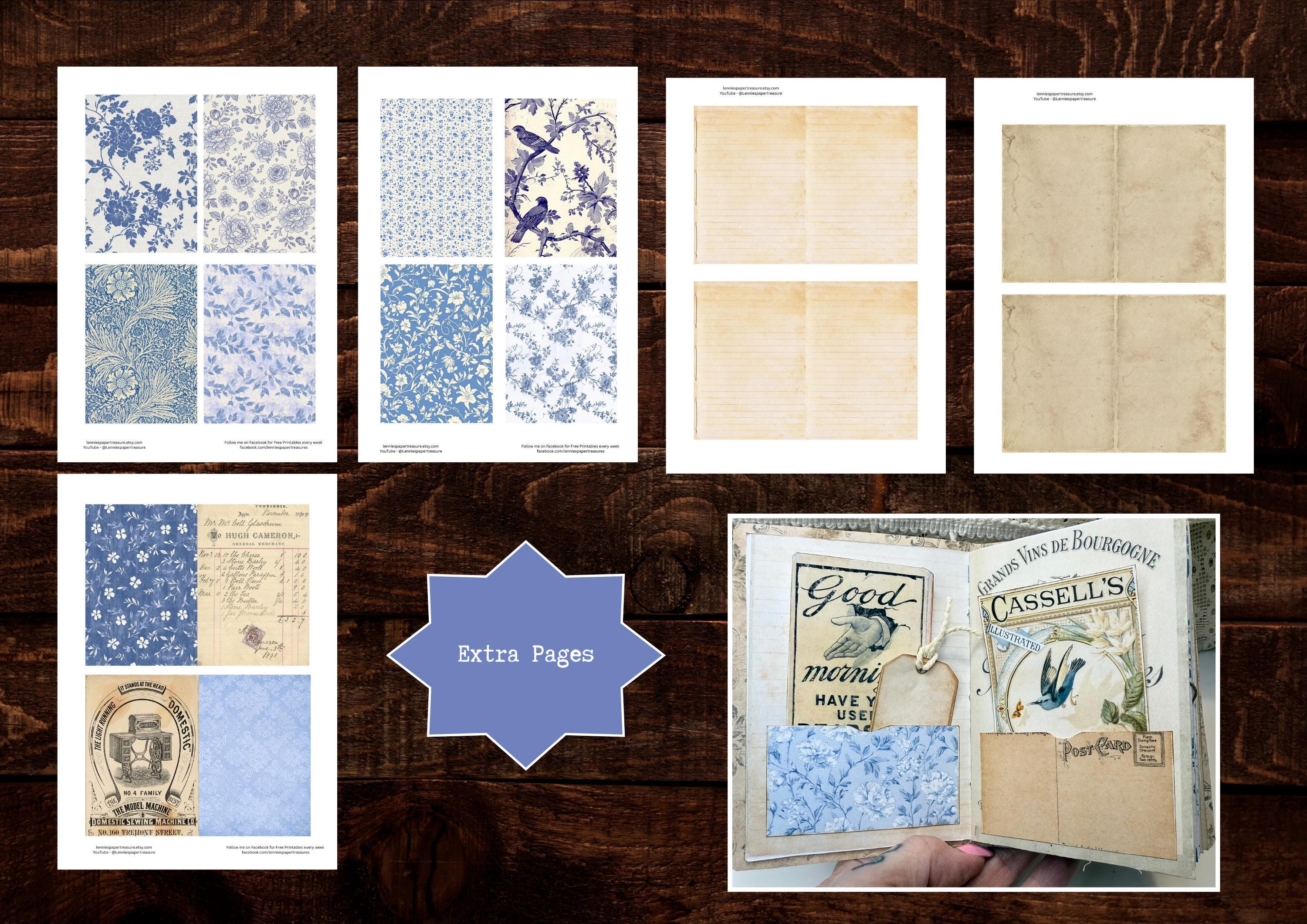 Mini Junk Journal Kit, Digital Download, Little Printable Book, Vintage ...