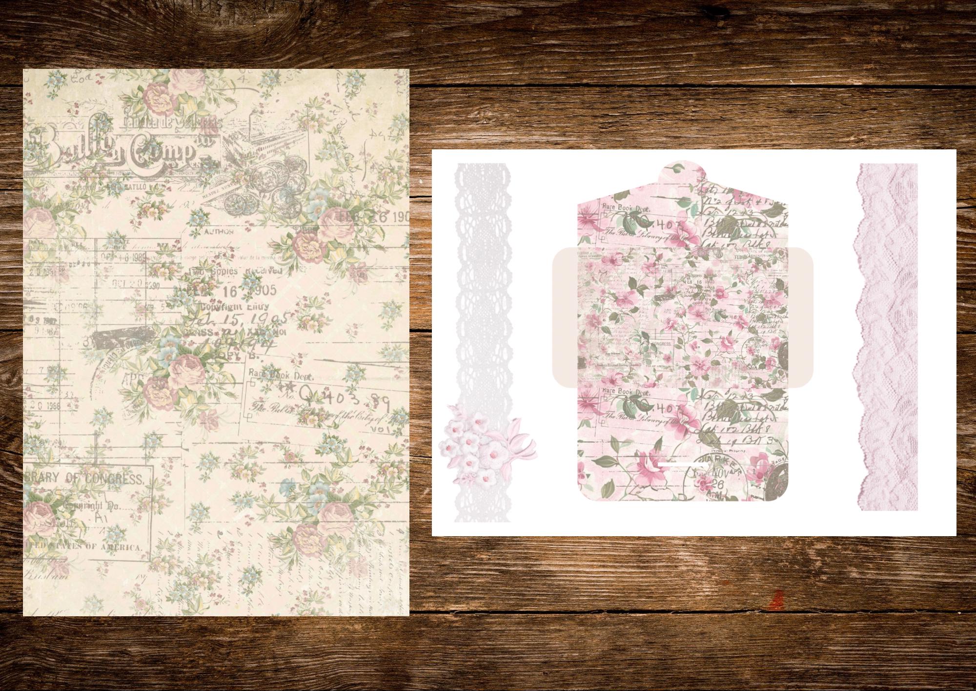 Vintage Shabby Chic Junk Journal Kit | Printable Papers | Digital ...