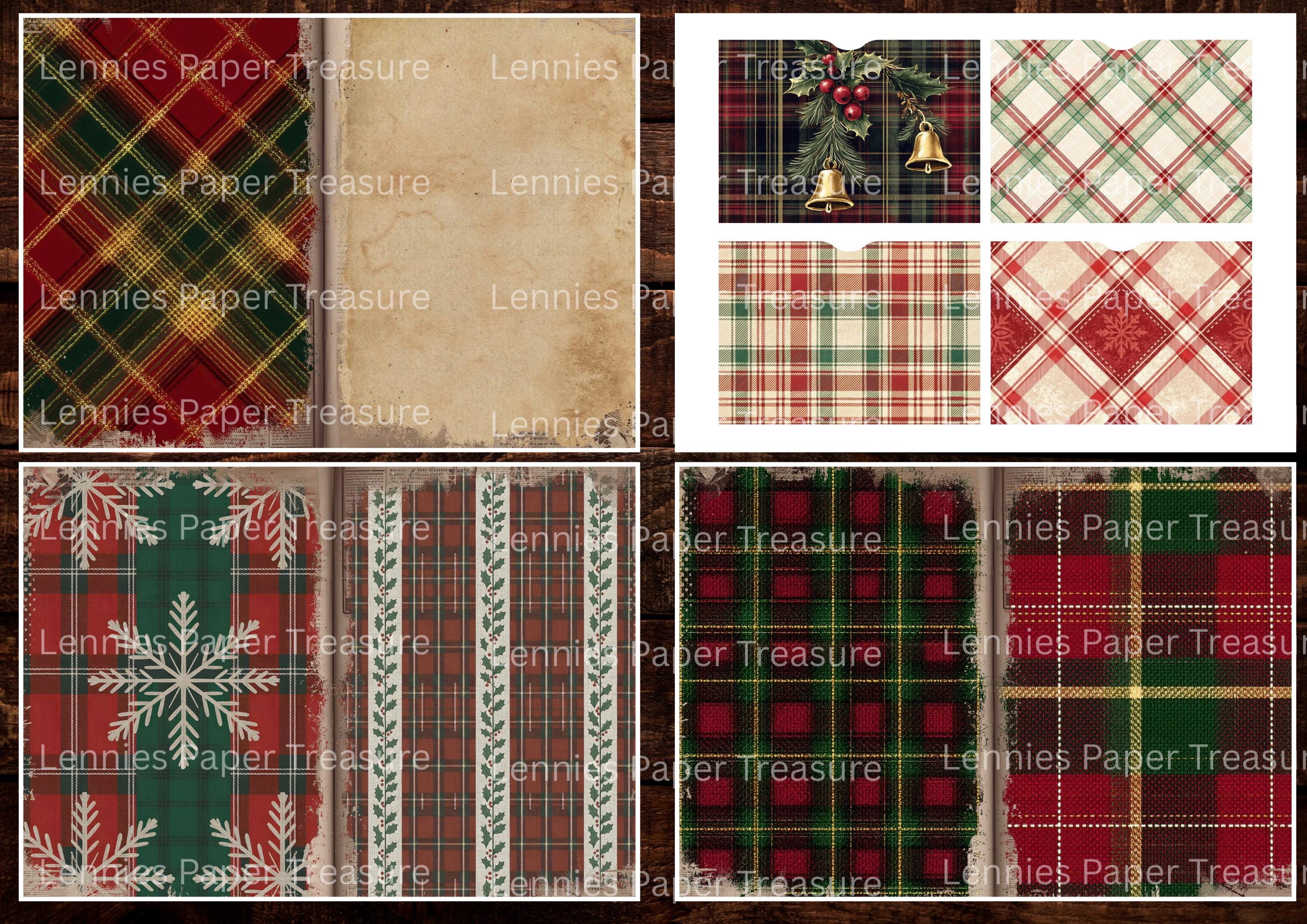 Plaid Vintage Christmas Junk Journal Digital Kit | Printable Pages ...