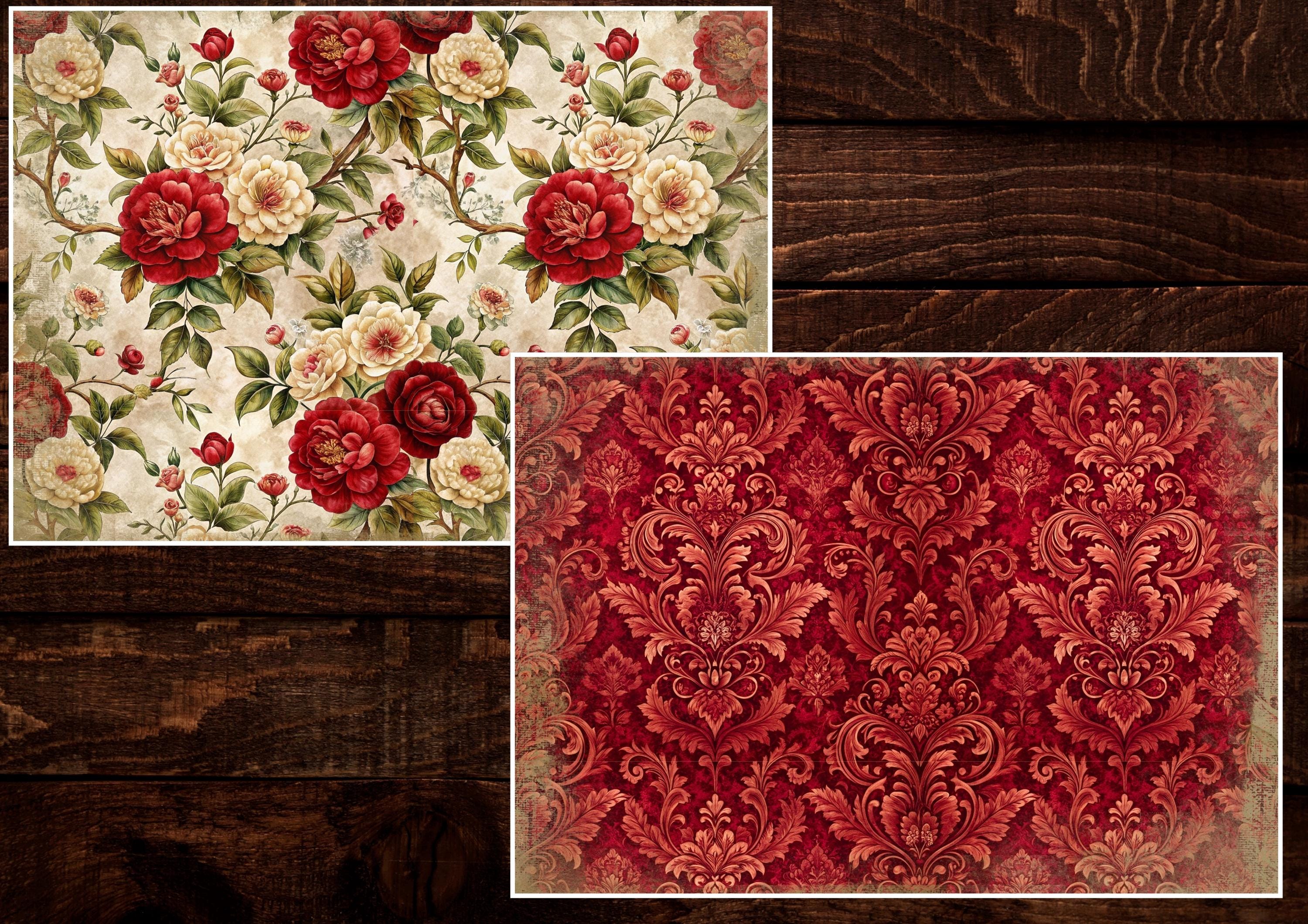 Regency Pattern Paper Sheets Regency Romance Printable Paper Pack | Digital Scrapbook, Junk Journal ...