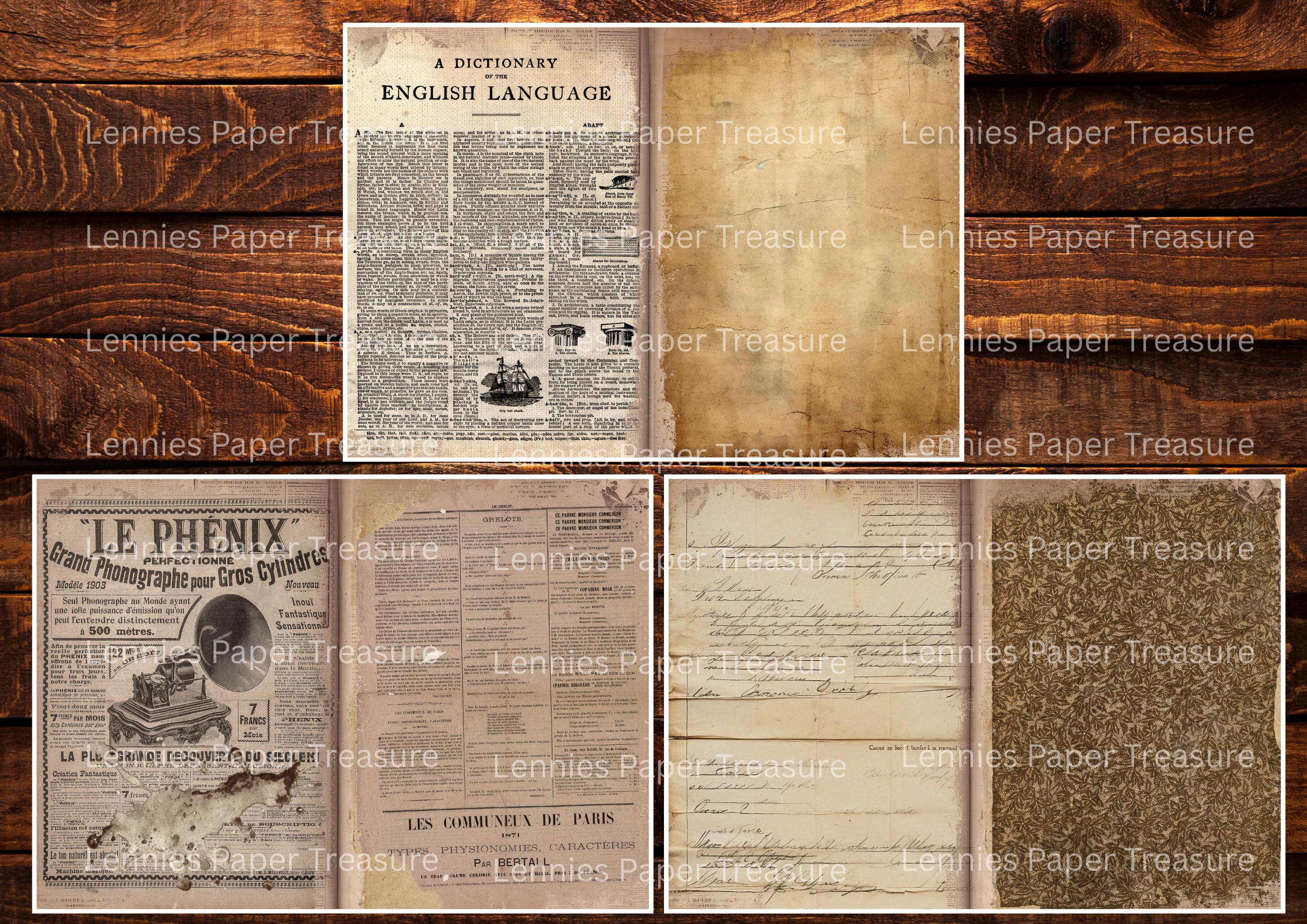 Victorian Grunge Junk Journal Kit, Digital Download, Grungy Vintage ...