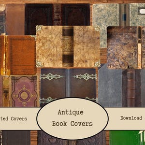 Antique Book Covers | Printable Vintage Book Covers | Fancy Book Covers | Printable Journal Covers  | Digital Download | Book Sleeves | PDF
