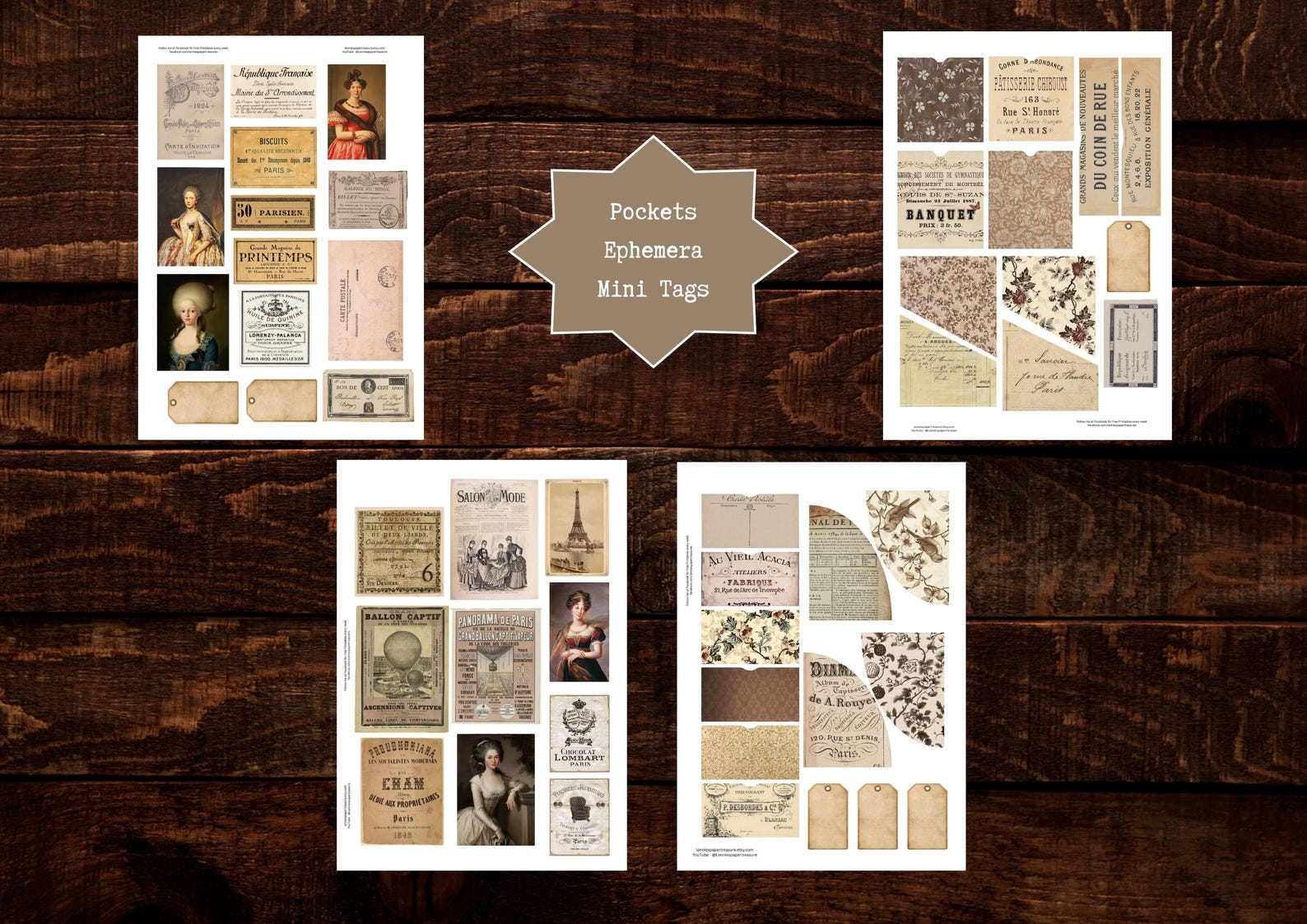 Mini Junk Journal Kit, Digital Download, Little Printable Book, Vintage ...