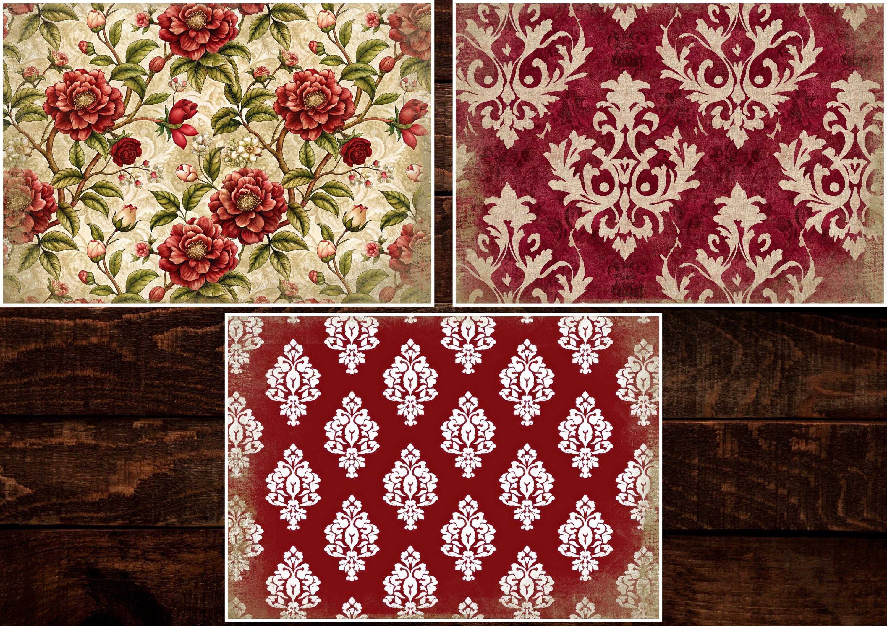 Regency Pattern Paper Sheets Regency Romance Printable Paper Pack | Digital Scrapbook, Junk Journal ...