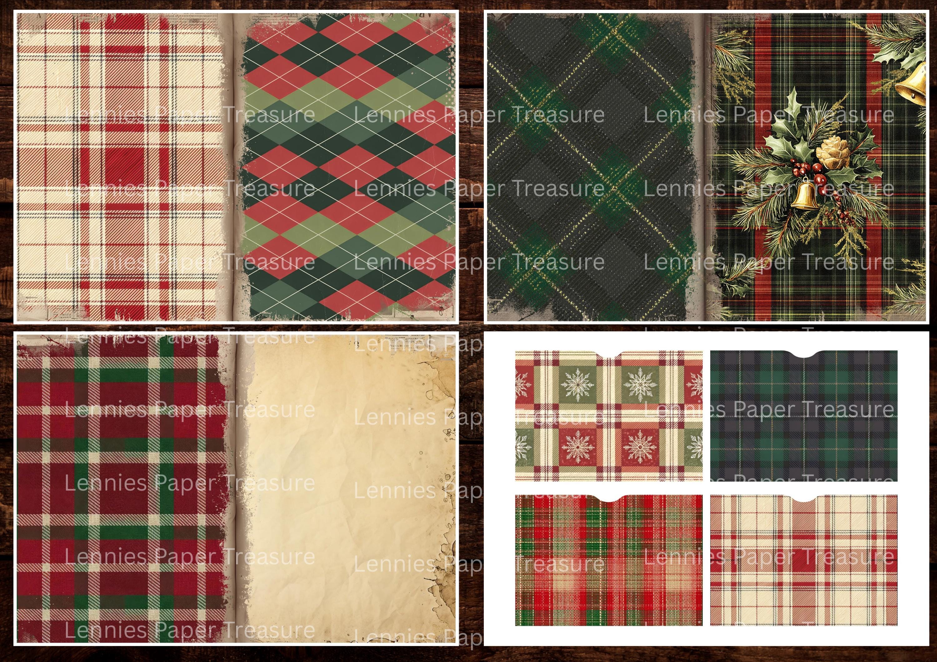 Plaid Vintage Christmas Junk Journal Digital Kit | Printable Pages ...