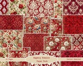 Regency Romance Printable Paper Pack | Digital Scrapbook, Junk Journal, Craft Papers | Vintage Patterns Florals | Journaling Pages Supplies