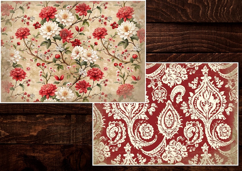 Recency Style Paper Regency Romance Printable Paper Pack | Digital Scrapbook, Junk Journal ...