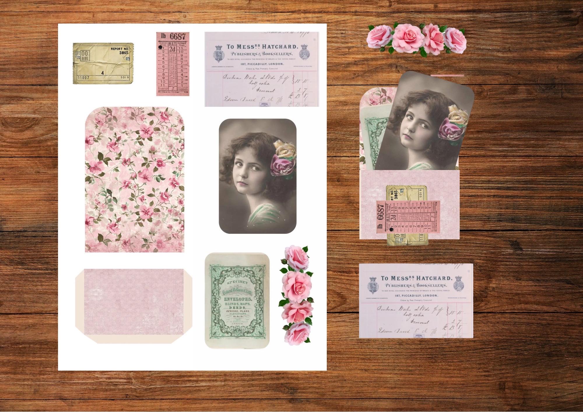 Shabby Pink Vintage Junk Journal Tag Kit | Digital Download | Loaded ...