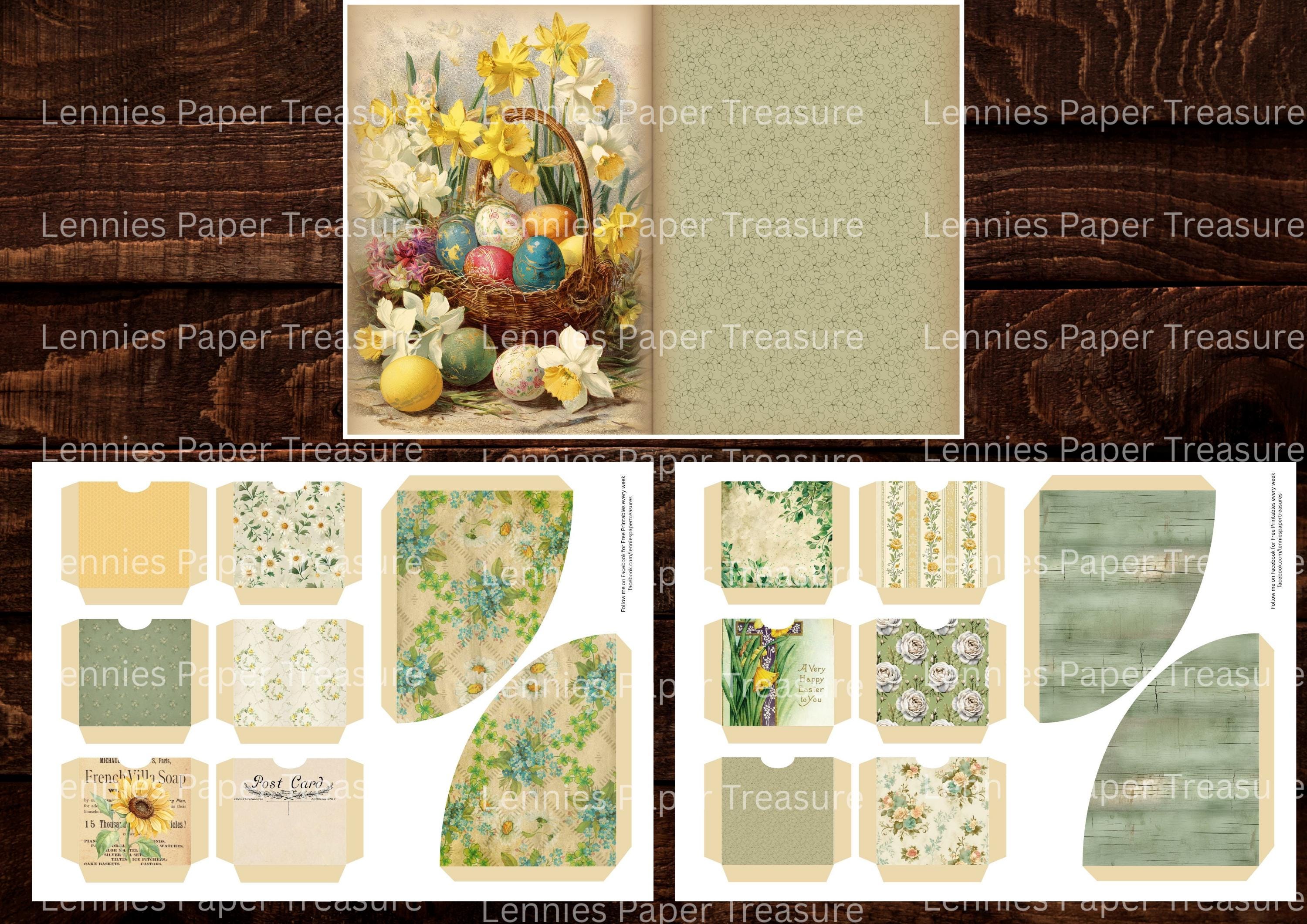 Easter Time Junk Journal Kit, Digital Download, Half Pages, Vintage ...