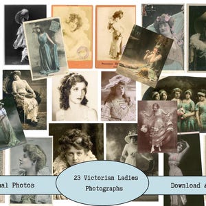 Victorian Ladies Photographs | 23 Vintage Photos of Women | Digital Junk Journal Ephemera | Printable Antique Photos | Old Portraits 1800s
