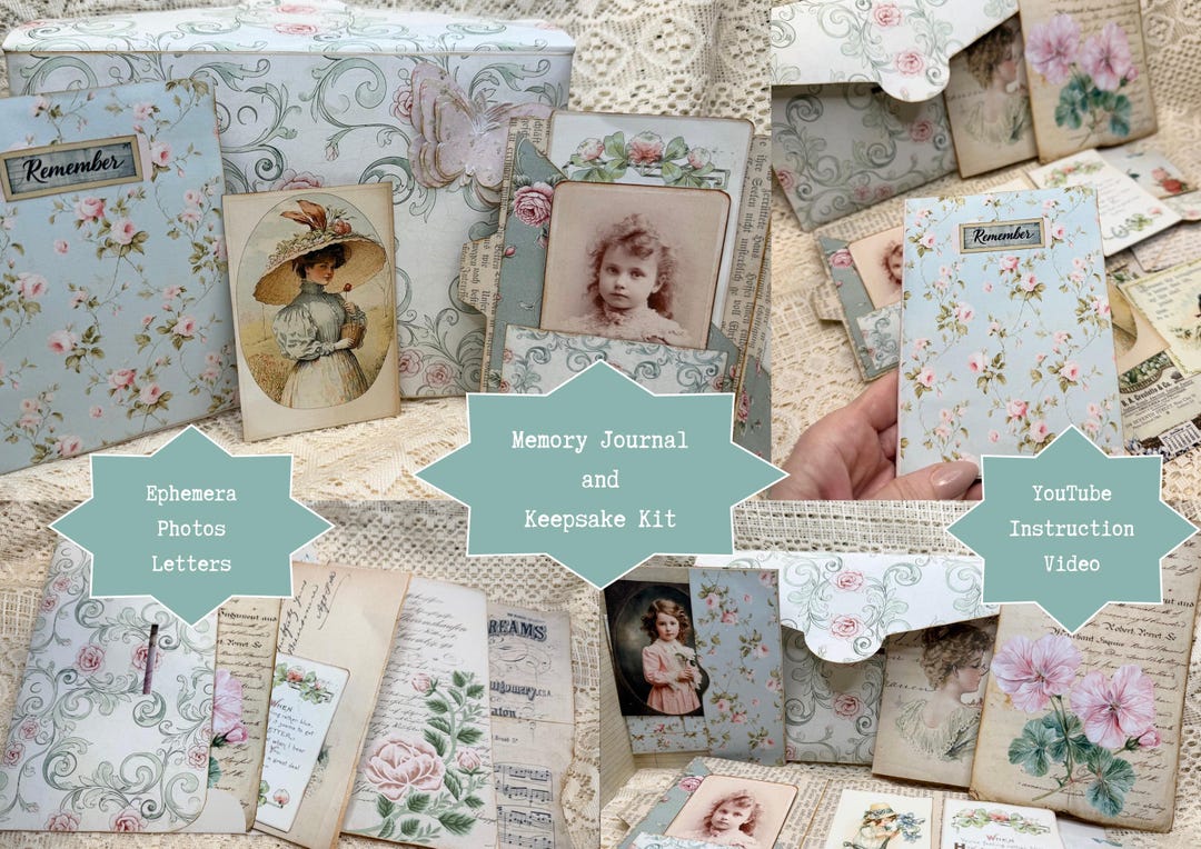 Memory Folder English Example Memory Journal & Keepsake Folder Kit, Digital Download, Folio, Notebook ...