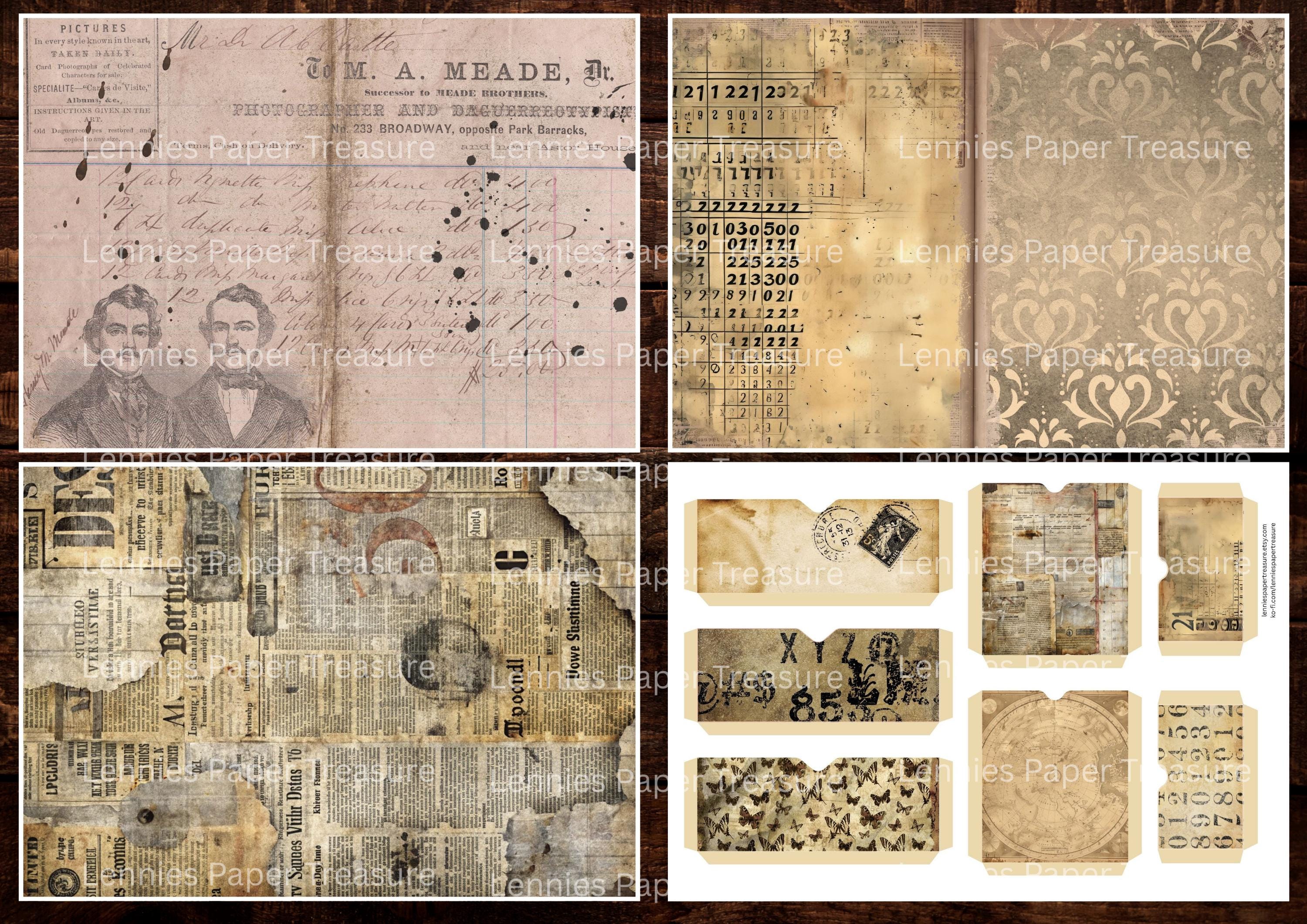 Victorian Grunge Junk Journal Kit, Digital Download, Grungy Vintage ...