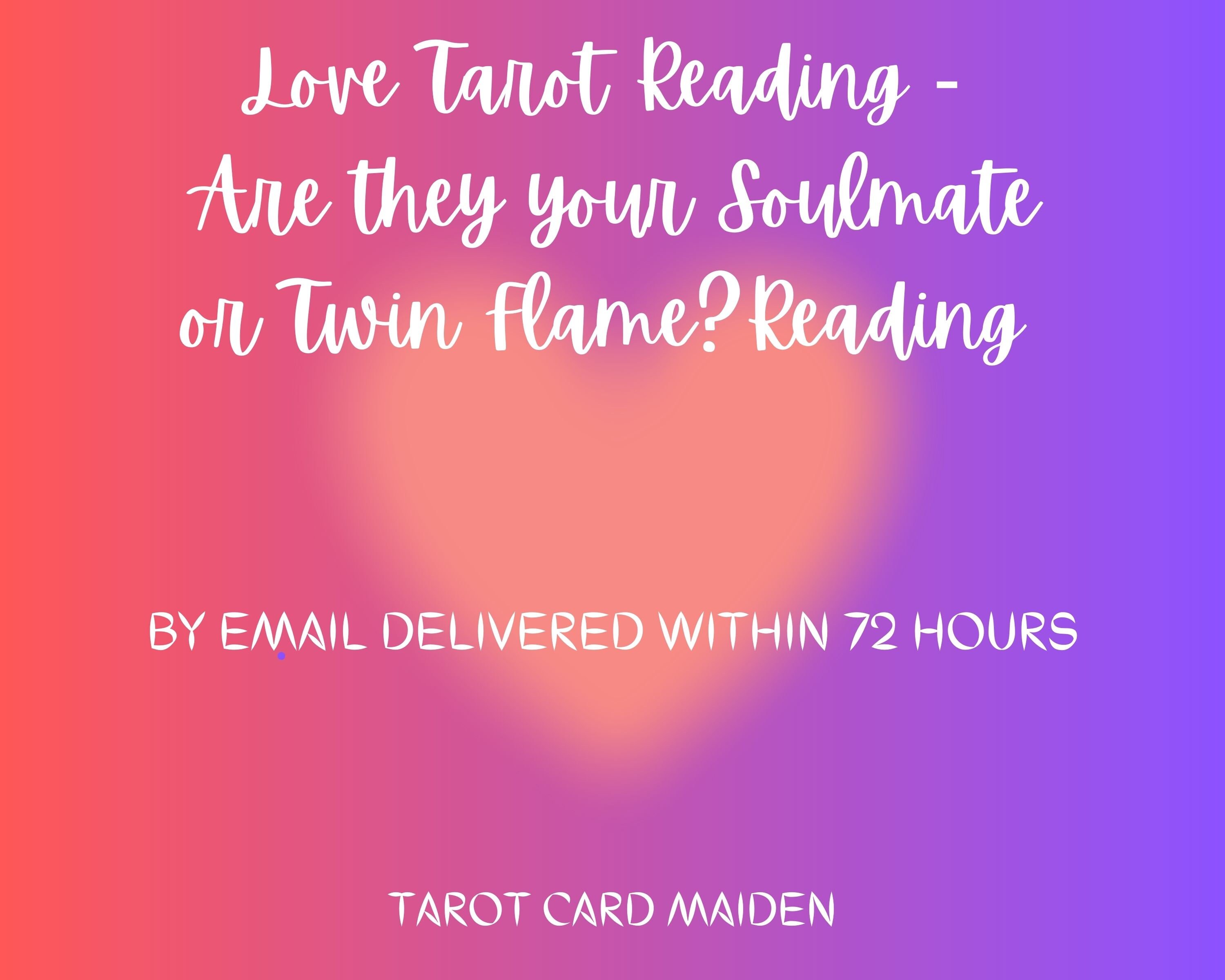 Soulmate or Twin Flame Tarot Reading Twin Flame Soulmate Etsy UK
