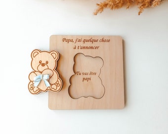 Puzzle une pièce annonce grossesse, annonce grands parents, cadeau enfant parents, naissance bébé