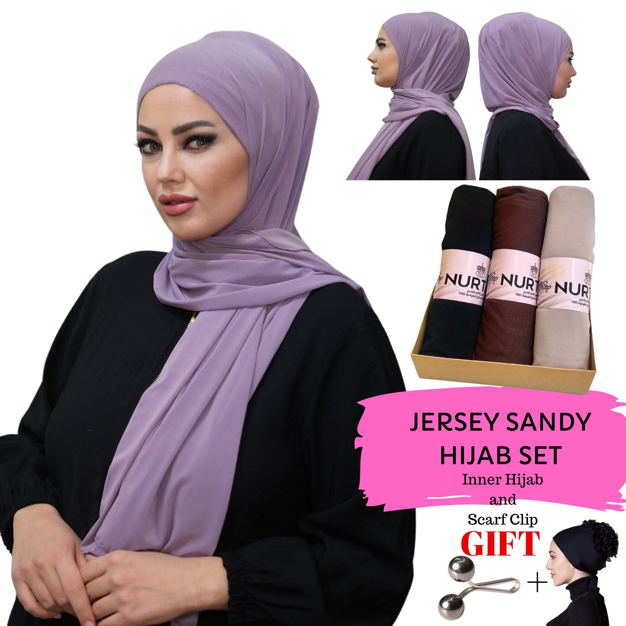 Premium sandy jersey hijab