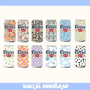 Coquette Beer Can Png Bundle, Beer Clipart, Vintage Beer Can, Beer DTF, Colorado Png, Floral Beer Can Png, Sublimation Bundle, Digital File