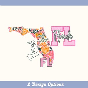 Florida State Png, Coquette State, Preppy, Florida Kids, Varsity Florida, Floral, Aquarelle, Paillettes, Imprimable, Preppy State Shirt, FL Png