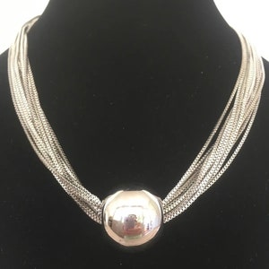 Women's necklace silver-colored statement necklace fashion jewelry necklace short blogger fashion chain ball pendant necklace