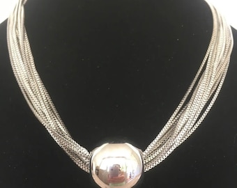 Women&#39;s necklace silver-colored statement necklace fashion jewelry necklace short blogger fashion chain ball pendant necklace