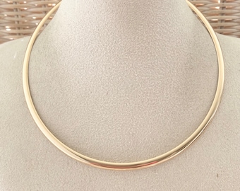 Damenkette Halsreif Goldfarbene Kette Statement Halskette kurz Modeschmuck Choker Blogger Modekette