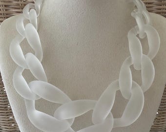 Necklace Statement Women&#39;s Necklace Link Chain Chunky Chain Fashion Jewelry Acrylic Chain Bib Necklace Matte Chain