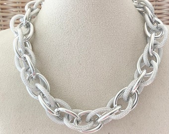 Women&#39;s necklace statement fashion necklace silver-colored chain necklace short fashion jewelry link chain blogger