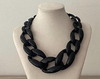Necklace Statement Women&#39;s Necklace Link Chain Chunky Chain Fashion Jewelry Acrylic Chain Bib Necklace Short Chain Shine