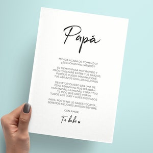 Tarjeta digital anuncio embarazo Carta a Papá