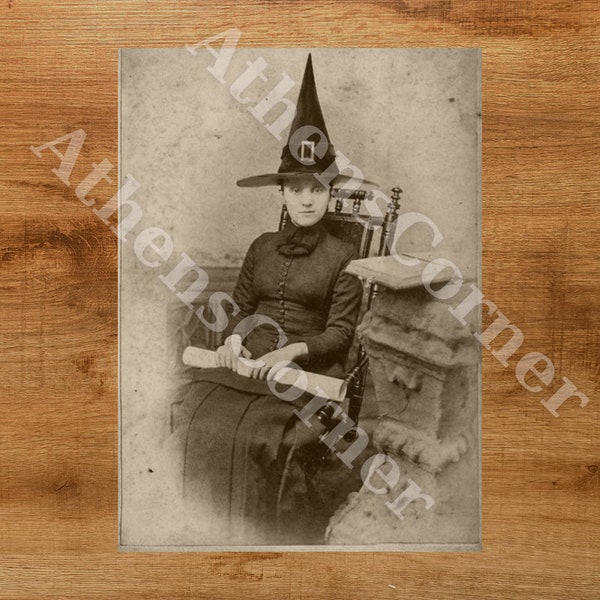 Halloween Spooky Witch Photos | Vintage Decor | Printable File