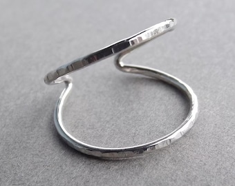 Arthritis finger splint for lateral deviation adjustable sterling silver 925 or yellow bronze, for EDS