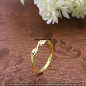 14K Solid Gold Mobius Ring, 925 Sterling Silver Mobius Ring, Gold Wedding Ring, Engagement Ring, Mobius Ring, Valentine&#39;s Gift