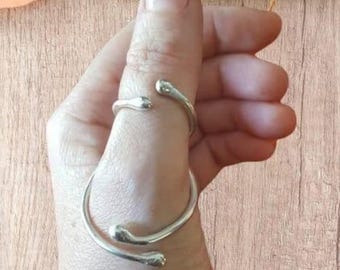 Thumb Splint MCP 925 Silver Ring, MCP Hyperextension Splint, Arthritis Rings, Trigger splint Ring, EDS Splint Ring, Adjustable Ring