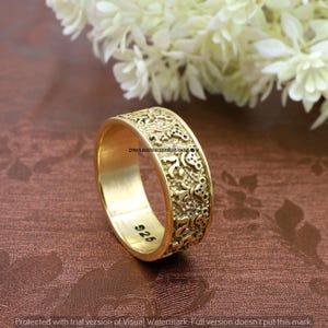 Dancing Teddy Bear Gold Ring, Handmade Ring, Bear Ring, Dainty Ring, 14k Gold Ring, Gift for Him, Gift Ring, Stackable Jewelry, Women Ring