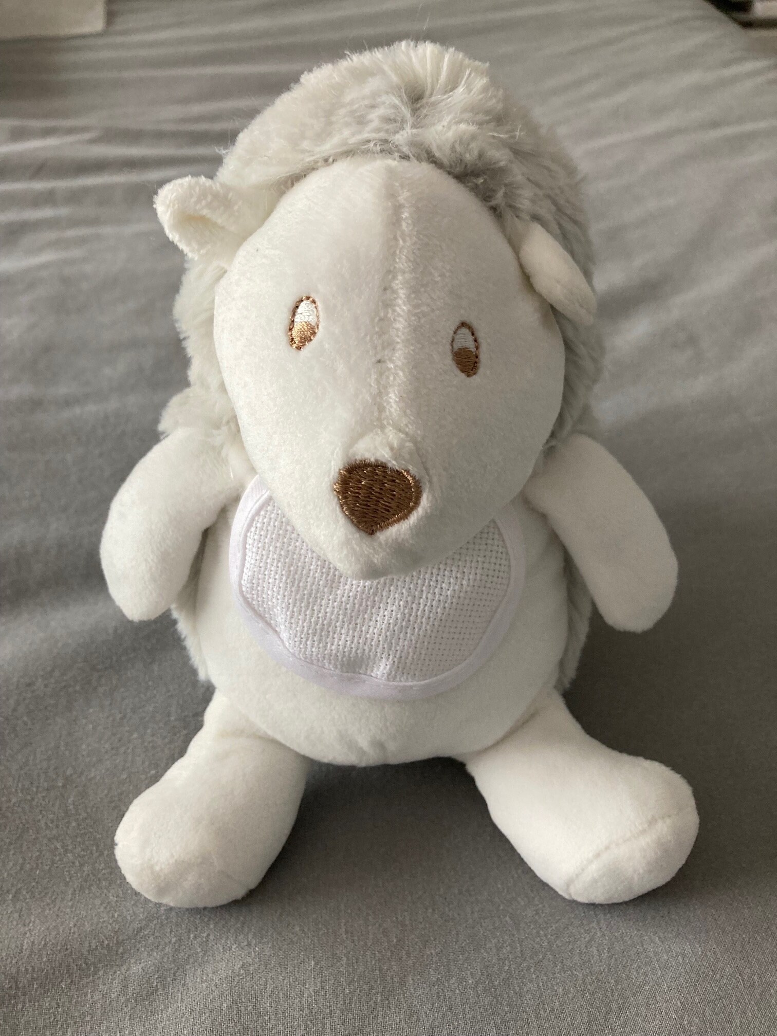 Peluche Hérisson à Broder Point De Croix - Personnalisable Prénom Date Naissance