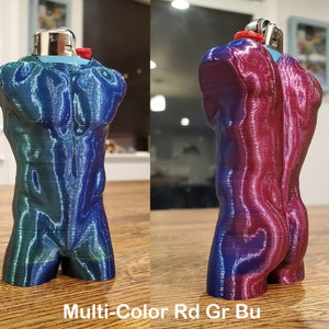 SFW PG Male Torso BIC Lighter Holder Sleeve