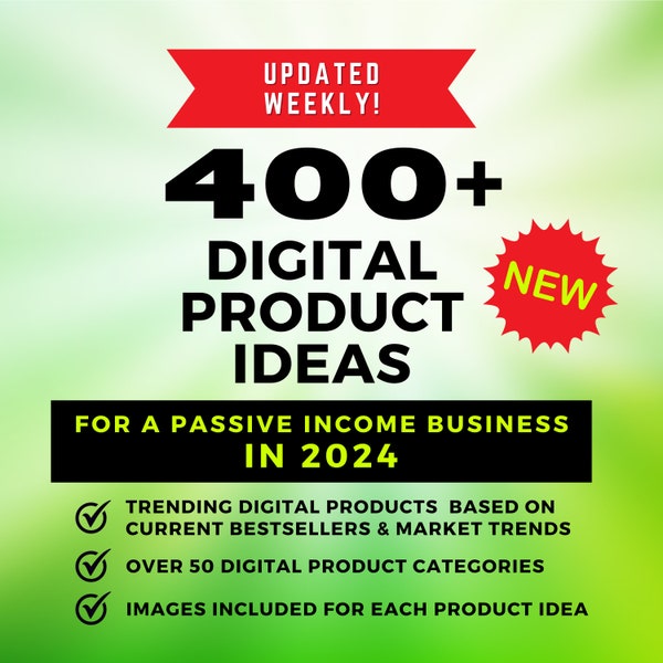400+ Digital Product Ideas To Sell in 2024 For Passive Income | Etsy Digital Download Best Seller Ideas | Digital products | Trending