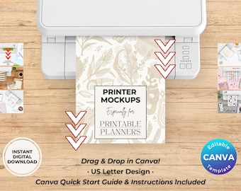 Printer Mockup: Printable Planner & Worksheet Template (Canva Editable) | Trending Now