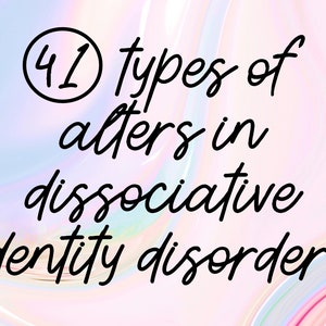 41 soorten alters bij dissociatieve identiteitsstoornis: een boekje waarin de rollen, oorsprong en verschijningsvormen van verschillende alters worden besproken