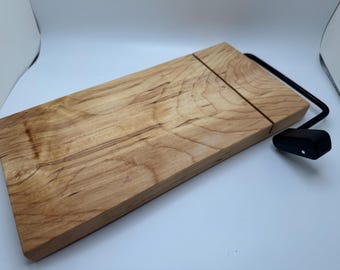 Handmade Wooden Cheese Slicer: Stainless Steel Cable, Personalized