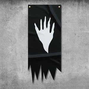 Bandeira de flâmula do LOTR Uruk Hai | Materiais de alta qualidade | Tamanho: 50 x 120 cm