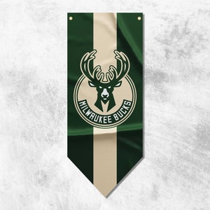 Milwaukee Bucks Pennant Flag Banner | Basketball Banner | High Quality Materials | Size: 50x120 cm