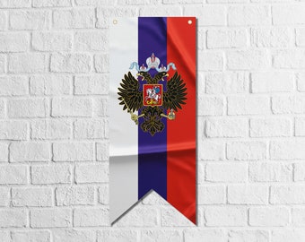 Russian Empire Pennant Flag Banner | High Quality Materials | Size: 50x120 cm