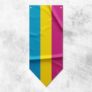 Pansexual Wimpel Flagge Banner | Pride Flaggen Banner | Hochwertige Materialien | Maße: 50 x 120 cm