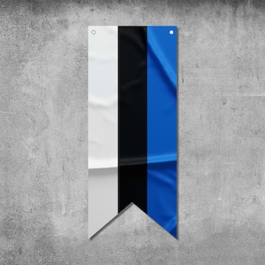 Estonia Pennant Flag Banner | Country Flag Banner | High Quality Materials | Size: 50x120 cm