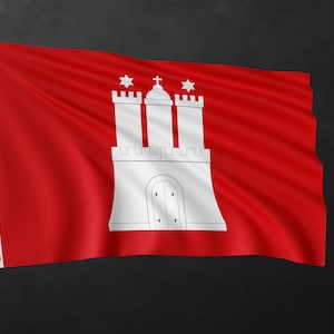 Hamburg Flag Banner | Germany Region Flags | High Quality Materials