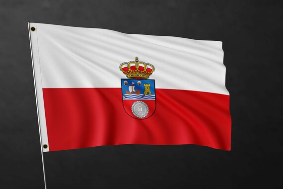 Bandiera Cantabria Grande 150x90 Cm | Per Balcone Con Occhielli E Fascette | Bandiera Regione Spagnola Per Eventi Sportivi E Festività