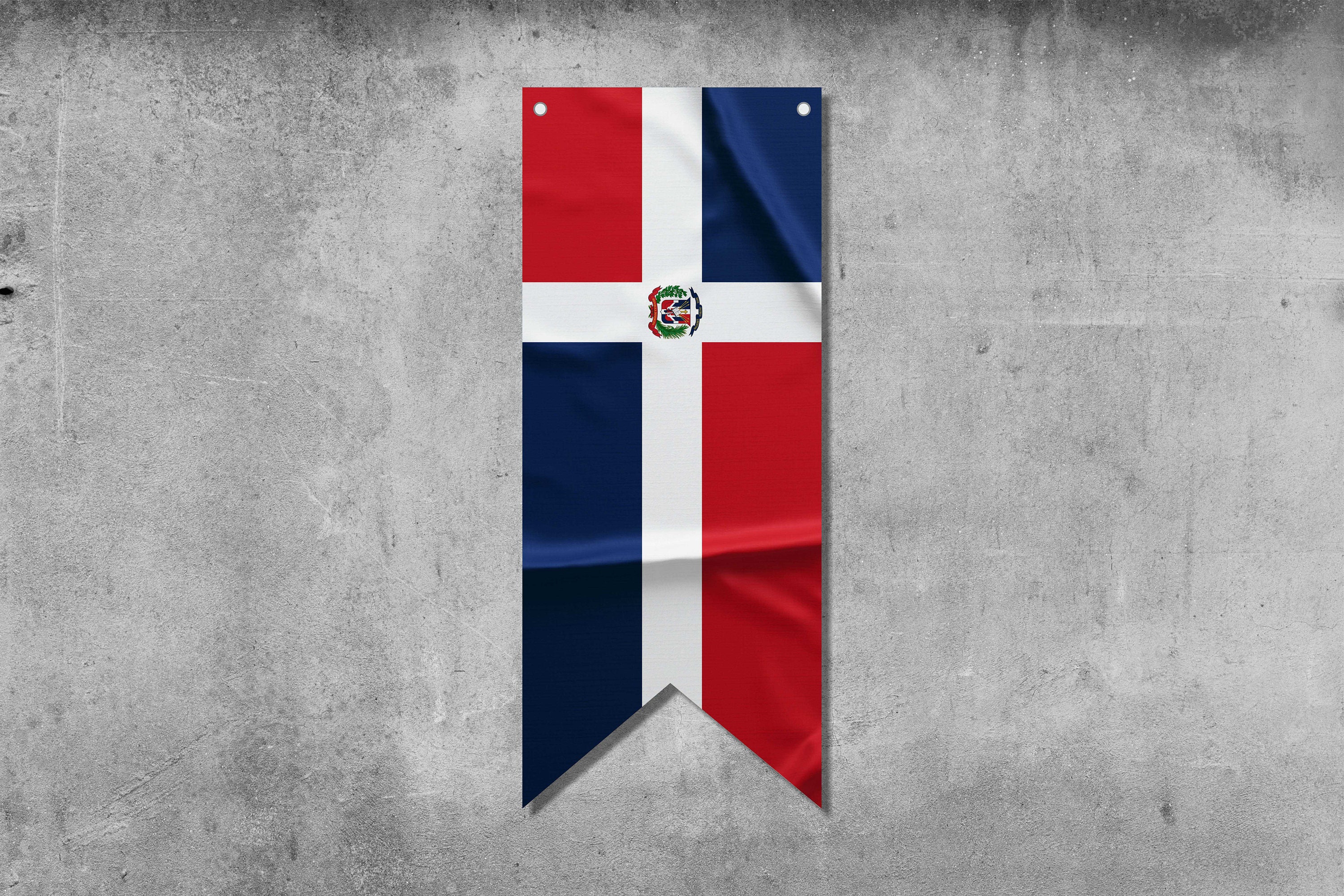 Dominican Republic Pennant Flag Banner | Country Flag Banner | High Quality Materials | Size: 50x120 cm