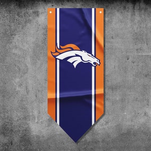 Denver Broncos Pennant Flag Banner | Football Team Banner | High Quality Materials | Size: 50x120 cm