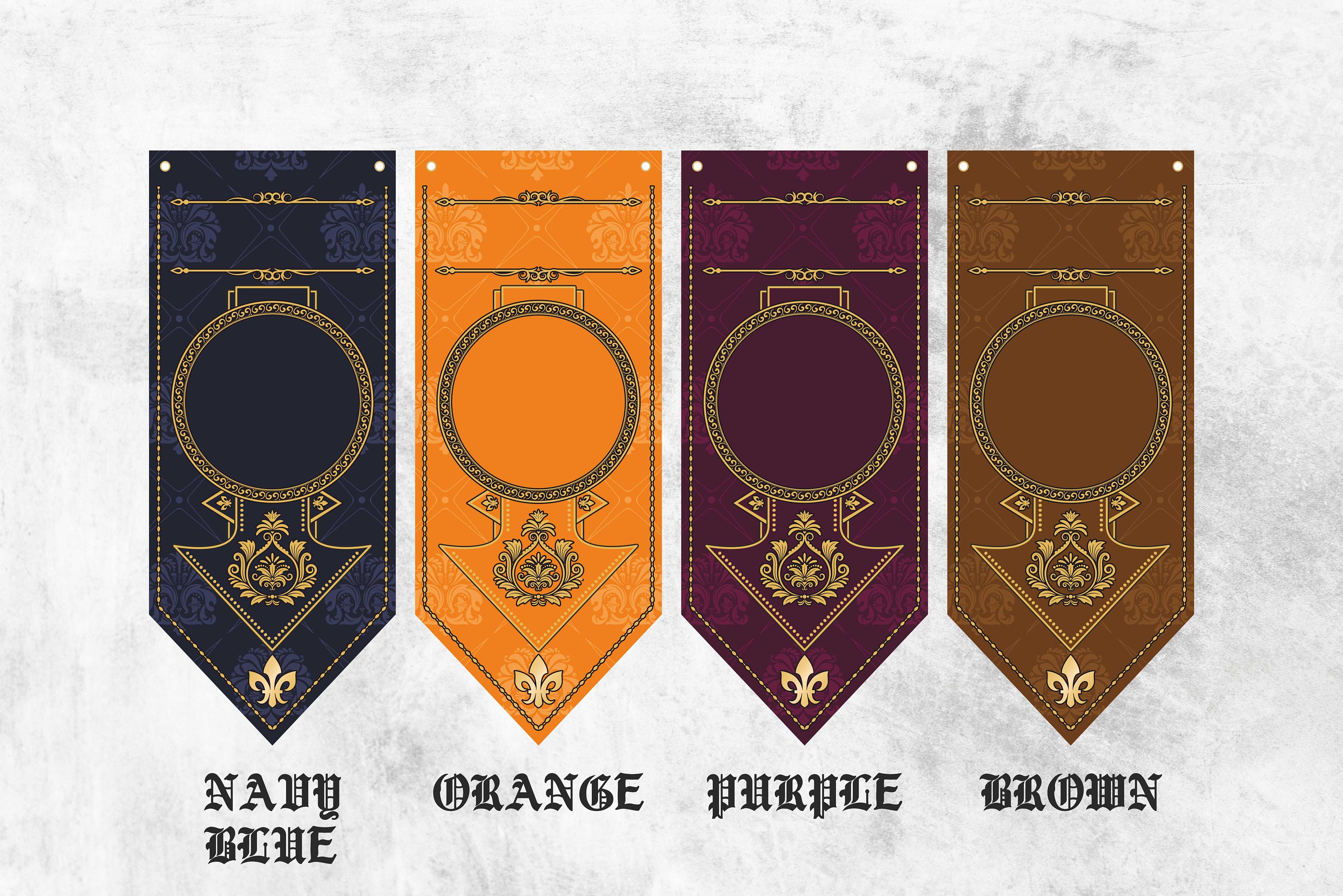 Customizable Medieval Style Family Pennants Personalized - Etsy