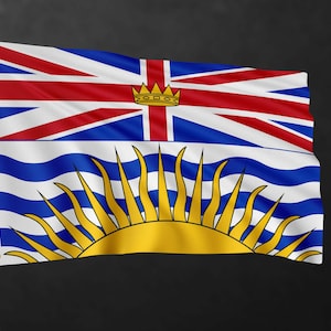 Bandiera della Columbia Britannica / Bandiere canadesi / Materiali di alta qualità